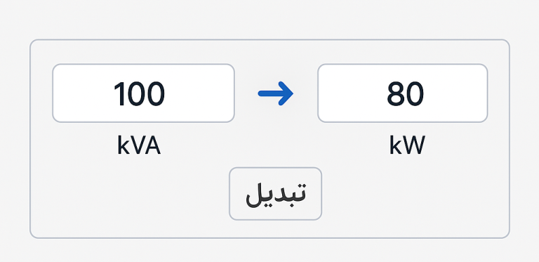 تبدیل کاوا به کیلووات (آنلاین kva به kw)